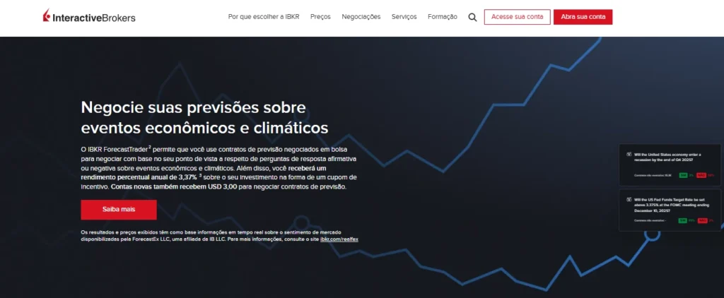 Análise da Interactive Brokers, ideal para traders de alto volume que buscam acesso a futuros e baixas comissões.