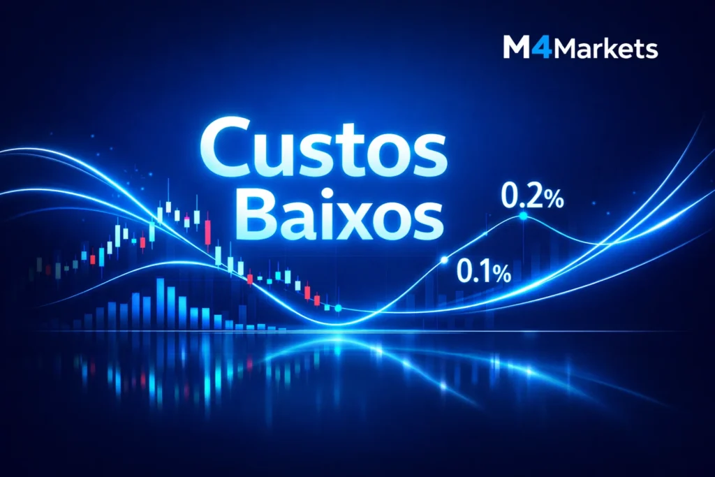 Análise de taxas e custos de negociação baixos com gráficos de dispersão e tecnologia moderna.