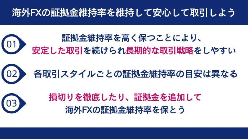 海外FXの証拠金維持率を維持して安心して取引しよう