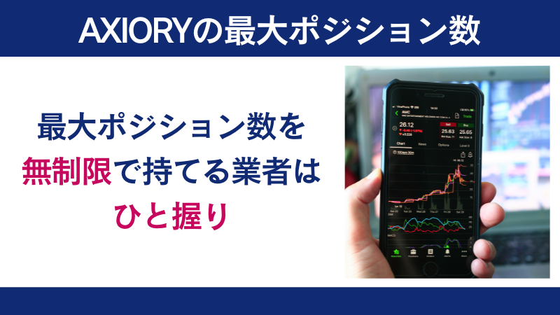 最大ポジション数を無制限で持てる業者はひと握り。
