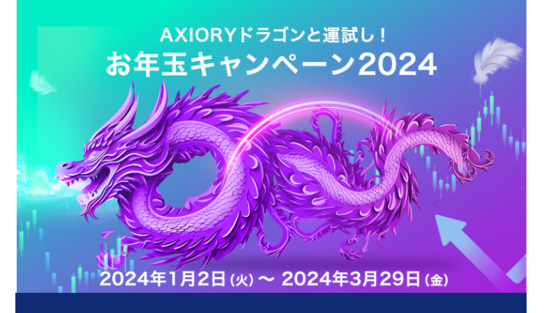 AXIORYが開催したボーナスの、2024年お年玉キャンペーン
