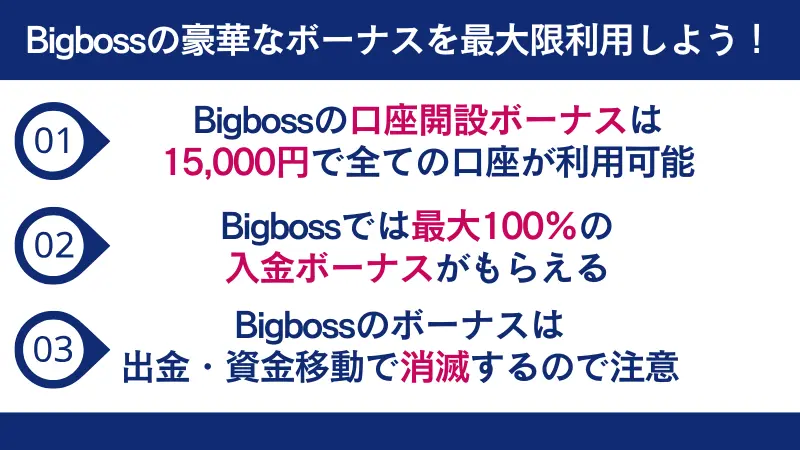 Bigbossボーナスのまとめ画像